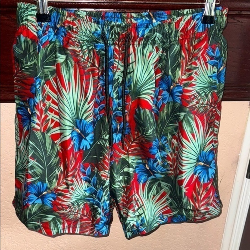 Mountain Warehouse Beach Tropical Floral Men's Size Medium Swim Trunks Shorts